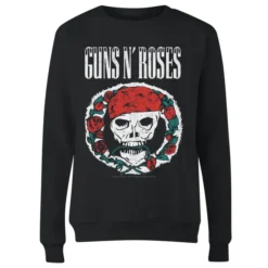 Guns N Roses Circle Skull Women's Christmas Jumper - Black -JD Looney Shop 12047094 7154650428478138