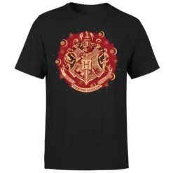 Harry Potter Hogwarts Christmas Crest Men's T-Shirt - Black 9 Harry Potter Hogwarts Christmas Crest Men's T-Shirt - Black -JD Looney Shop 12065837 7094657698544416