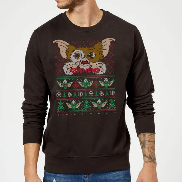 Gremlins Ugly Knit Christmas Sweater - Black 1 Gremlins Ugly Knit Christmas Sweater - Black