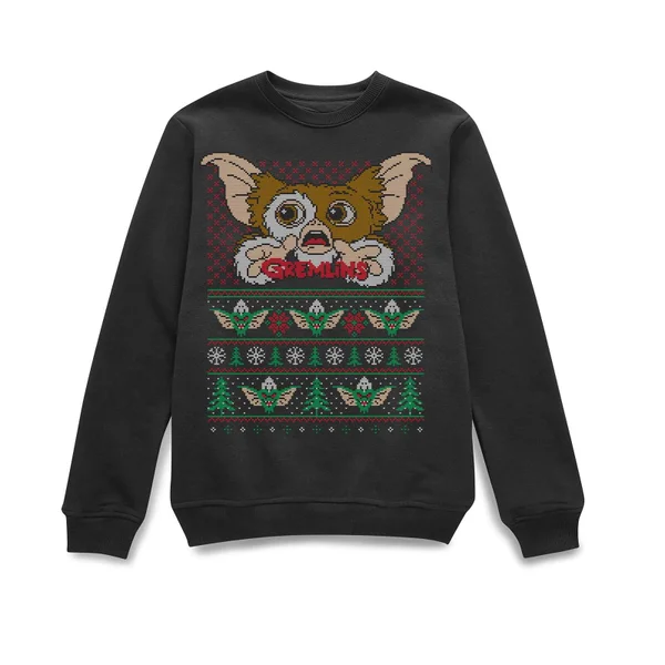 Gremlins Ugly Knit Christmas Sweater - Black 2 Gremlins Ugly Knit Christmas Sweater - Black - Image 2