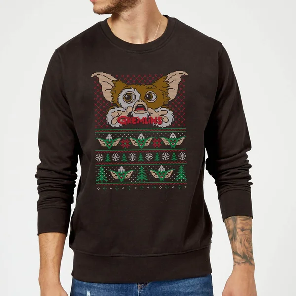 Gremlins Ugly Knit Christmas Sweater - Black 3 Gremlins Ugly Knit Christmas Sweater - Black - Image 3