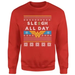 DC COMICS Wonder Woman 'Sleigh All Day Christmas Sweater - Red 7 DC COMICS Wonder Woman 'Sleigh All Day Christmas Sweater - Red -JD Looney Shop 12335420 1564714271048334
