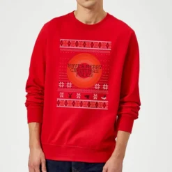 Looney Tunes Knit Christmas Sweater - Red