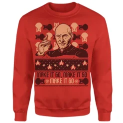 Star Trek: The Next Generation Make It So Christmas Sweater - Red 7 Star Trek: The Next Generation Make It So Christmas Sweater - Red -JD Looney Shop 12335504 1254714270815726