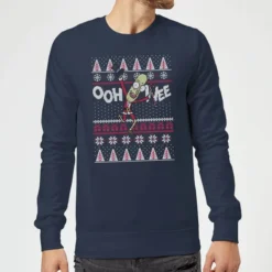 Rick And Morty Ooh Wee Christmas Sweater - Navy