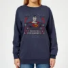 DC COMICS Superman May Your Holidays Be Super Women's Christmas Sweater - Navy