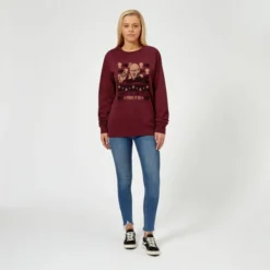 Star Trek: The Next Generation Make It So Women's Christmas Sweater - Burgundy -JD Looney Shop 12336119 2604714272334371