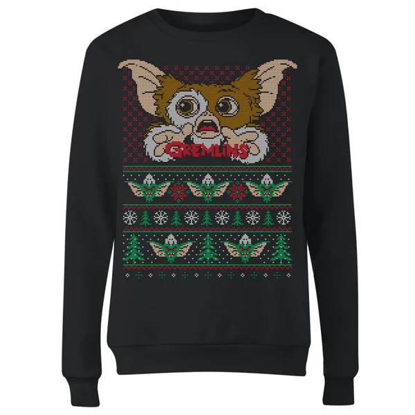 Gremlins Ugly Knit Women's Christmas Sweater - Black 4 Gremlins Ugly Knit Women's Christmas Sweater - Black - Image 4