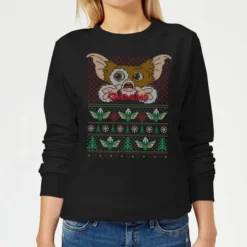 Gremlins Ugly Knit Women's Christmas Sweater - Black