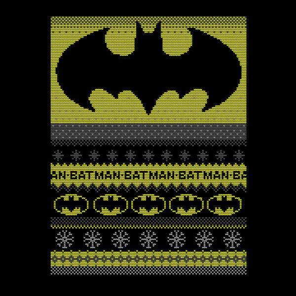 DC Comics Batman Men's Christmas T-Shirt In Black 6 DC Comics Batman Men's Christmas T-Shirt In Black - Image 6