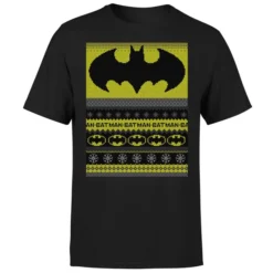 DC Comics Batman Men's Christmas T-Shirt In Black 14 DC Comics Batman Men's Christmas T-Shirt In Black -JD Looney Shop 12336609 1454714228041351