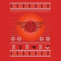 Looney Tunes Knit Men's Christmas T-Shirt - Red -JD Looney Shop 12336648 1334714228084710