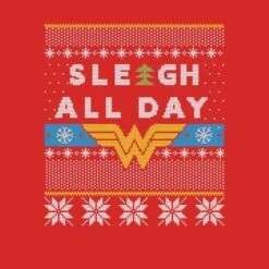 DC COMICS Wonder Woman 'Sleigh All Day Men's Christmas T-Shirt - Red 13 DC COMICS Wonder Woman 'Sleigh All Day Men's Christmas T-Shirt - Red -JD Looney Shop 12336675 2134714226759724