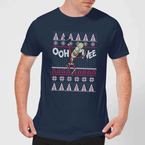 Rick And Morty Ooh Wee Men's Christmas T-Shirt - Navy 1 Rick And Morty Ooh Wee Men's Christmas T-Shirt - Navy