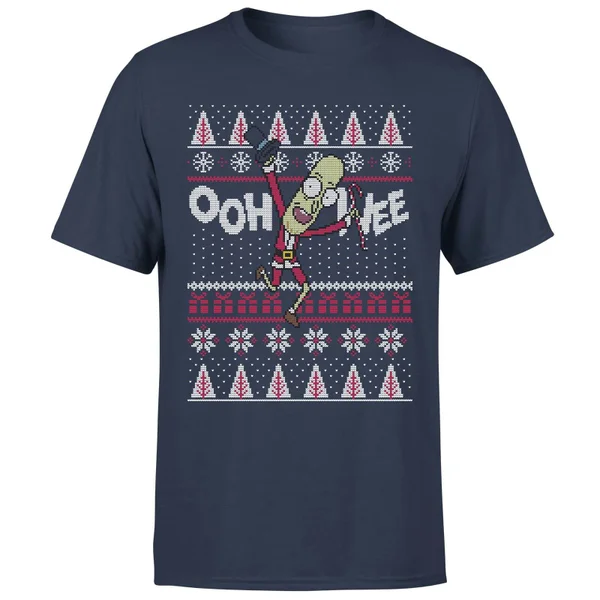 Rick And Morty Ooh Wee Men's Christmas T-Shirt - Navy 5 Rick And Morty Ooh Wee Men's Christmas T-Shirt - Navy - Image 5