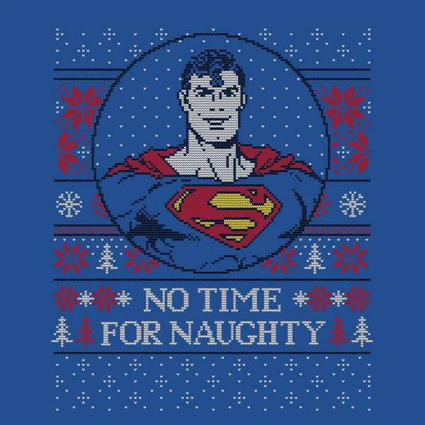 DC COMICS Superman May Your Holidays Be Super Men's Christmas T-Shirt - Royal Blue 2 DC COMICS Superman May Your Holidays Be Super Men's Christmas T-Shirt - Royal Blue - Image 2