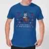 DC COMICS Superman May Your Holidays Be Super Men's Christmas T-Shirt - Royal Blue