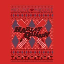 DC COMICS Harley Quinn Men's Christmas T-Shirt - Red 15 DC COMICS Harley Quinn Men's Christmas T-Shirt - Red -JD Looney Shop 12336702 1294714192027167