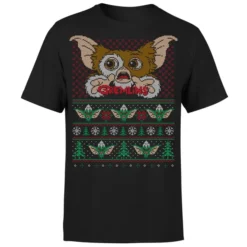 Gremlins Ugly Knit Men's Christmas T-Shirt - Black -JD Looney Shop 12336708 9424714227749859