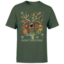 Scooby-Doo Scooby Doo Men's Christmas T-Shirt - Forest Green -JD Looney Shop 12336717 1514714268186697