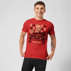 Star Trek: The Next Generation Make It So Men's Christmas T-Shirt - Red 10 Star Trek: The Next Generation Make It So Men's Christmas T-Shirt - Red -JD Looney Shop 12336774 2034714269875226