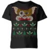 Gremlins Ugly Knit Kids' Christmas T-Shirt - Black
