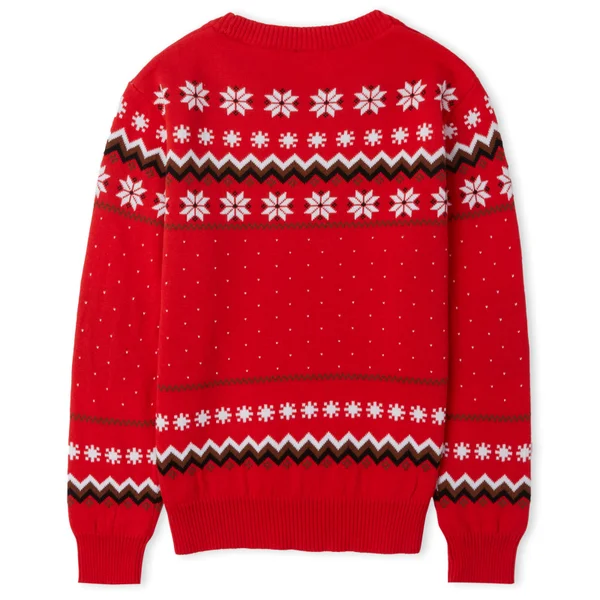 Taz The Season Christmas Kids Knitted Jumper Red 2 Taz The Season Christmas Kids Knitted Jumper Red - Image 2