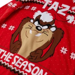 Taz The Season Christmas Kids Knitted Jumper Red 5 Taz The Season Christmas Kids Knitted Jumper Red -JD Looney Shop 13167603 5314900582986873