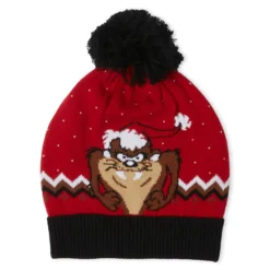 Taz The Season Christmas Beanie Red
