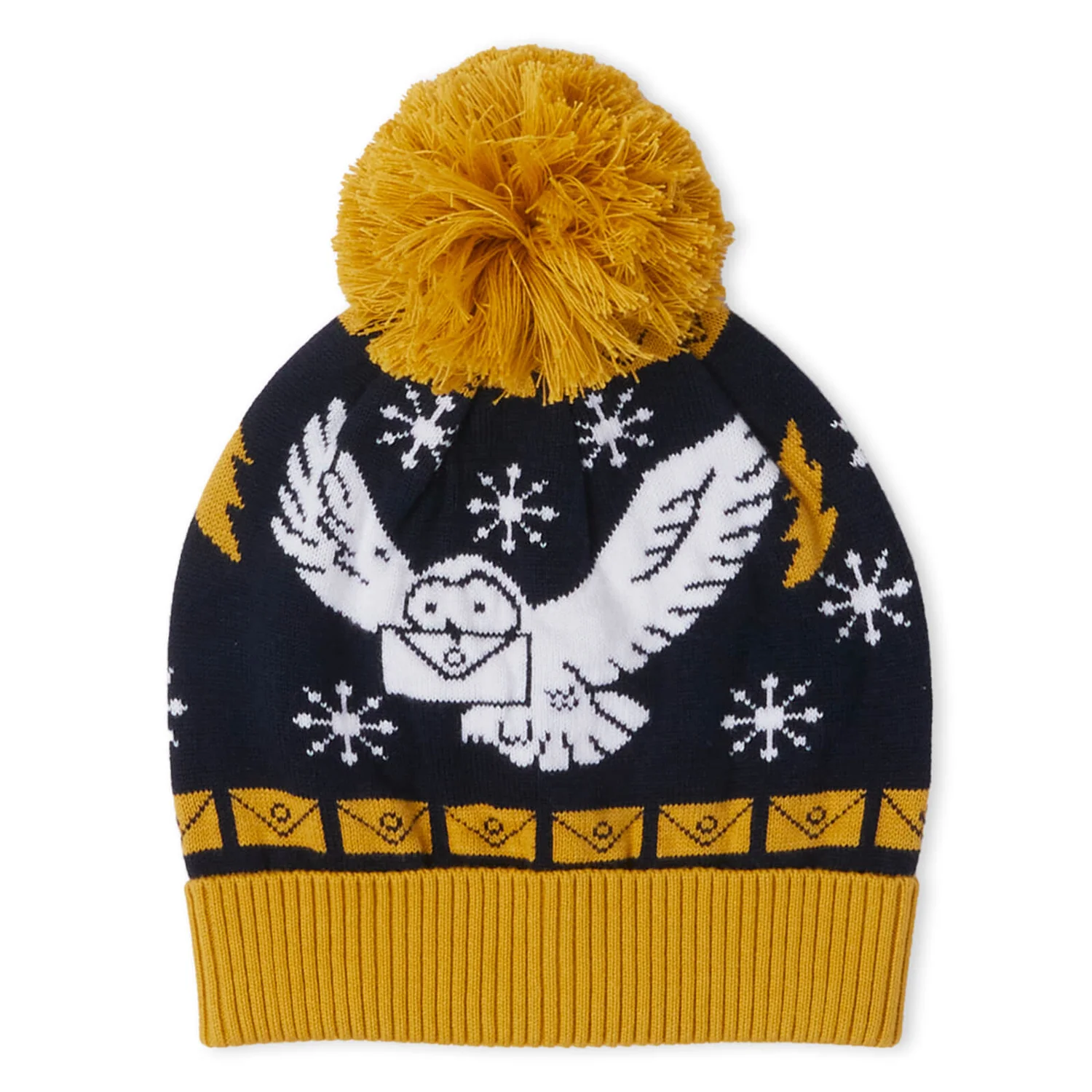 Harry Potter Owl Mail Christmas Beanie Navy 1 Harry Potter Owl Mail Christmas Beanie Navy