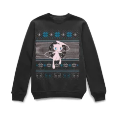POKEMON Pokémon All I Want For Christmas Is Mew Unisex Christmas Jumper - Black