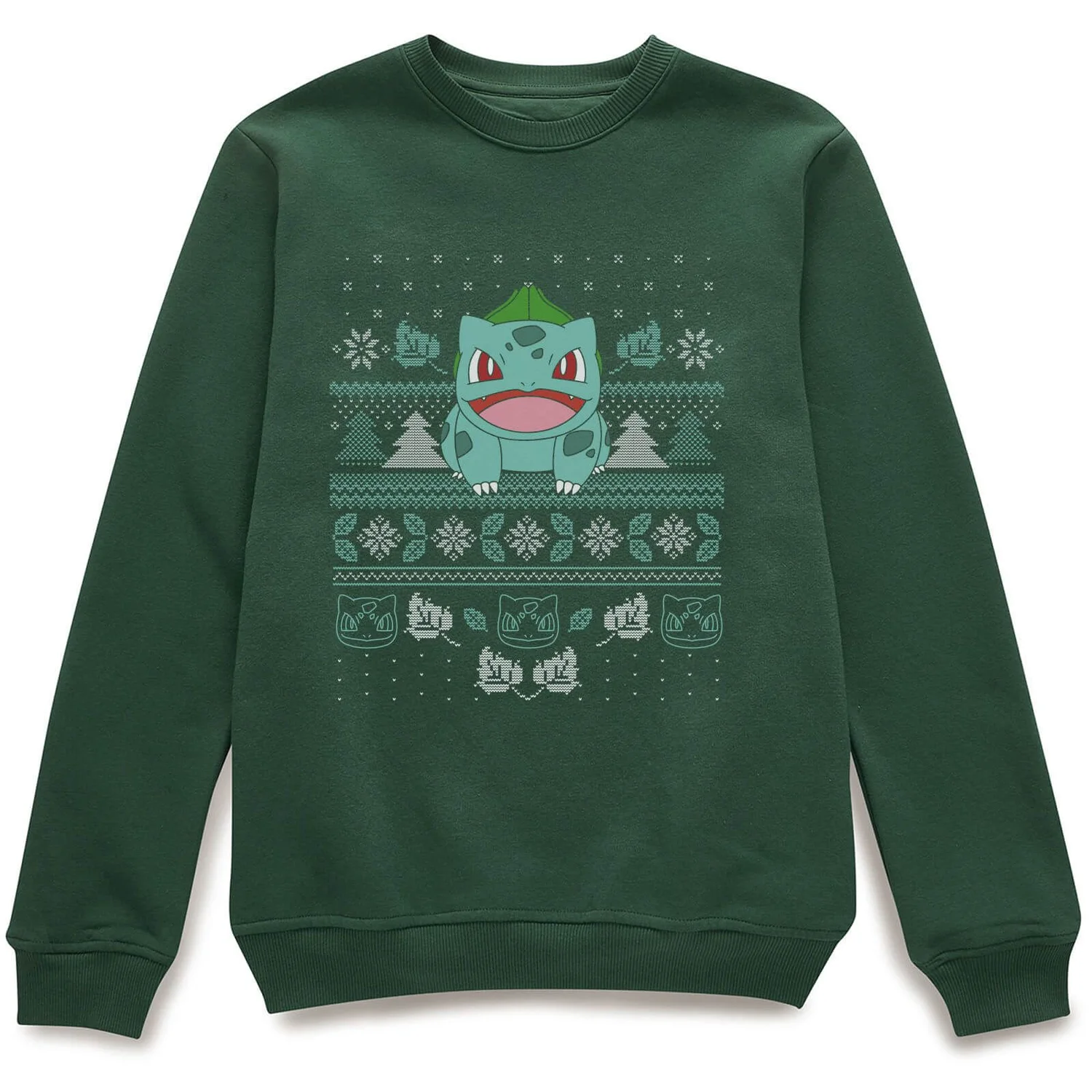 POKEMON Pokémon Deck The Halls Unisex Christmas Jumper - Green 1 POKEMON Pokémon Deck The Halls Unisex Christmas Jumper - Green