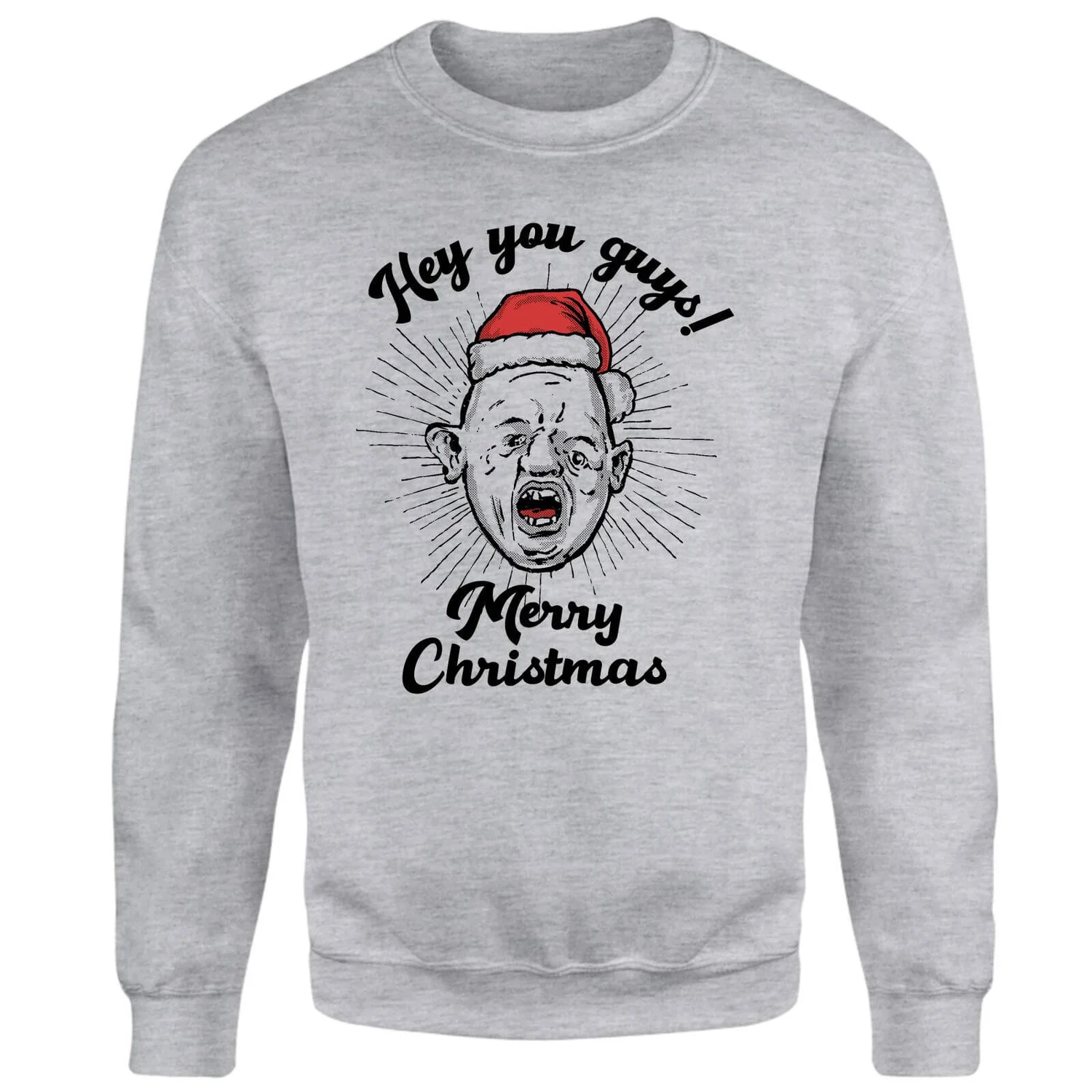 The Goonies HO! HO! HO! You Guys! Christmas Jumper - Grey 1 The Goonies HO! HO! HO! You Guys! Christmas Jumper - Grey