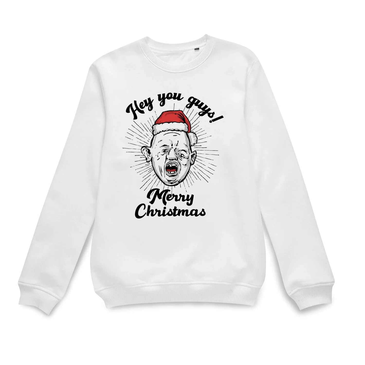 The Goonies HO! HO! HO! You Guys! Christmas Jumper - White 1 The Goonies HO! HO! HO! You Guys! Christmas Jumper - White