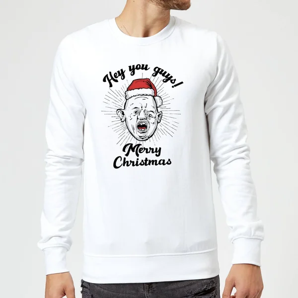 The Goonies HO! HO! HO! You Guys! Christmas Jumper - White 2 The Goonies HO! HO! HO! You Guys! Christmas Jumper - White - Image 2