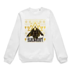 JD Looney Shop 31 Black Adam Gold Christmas Christmas Jumper - White