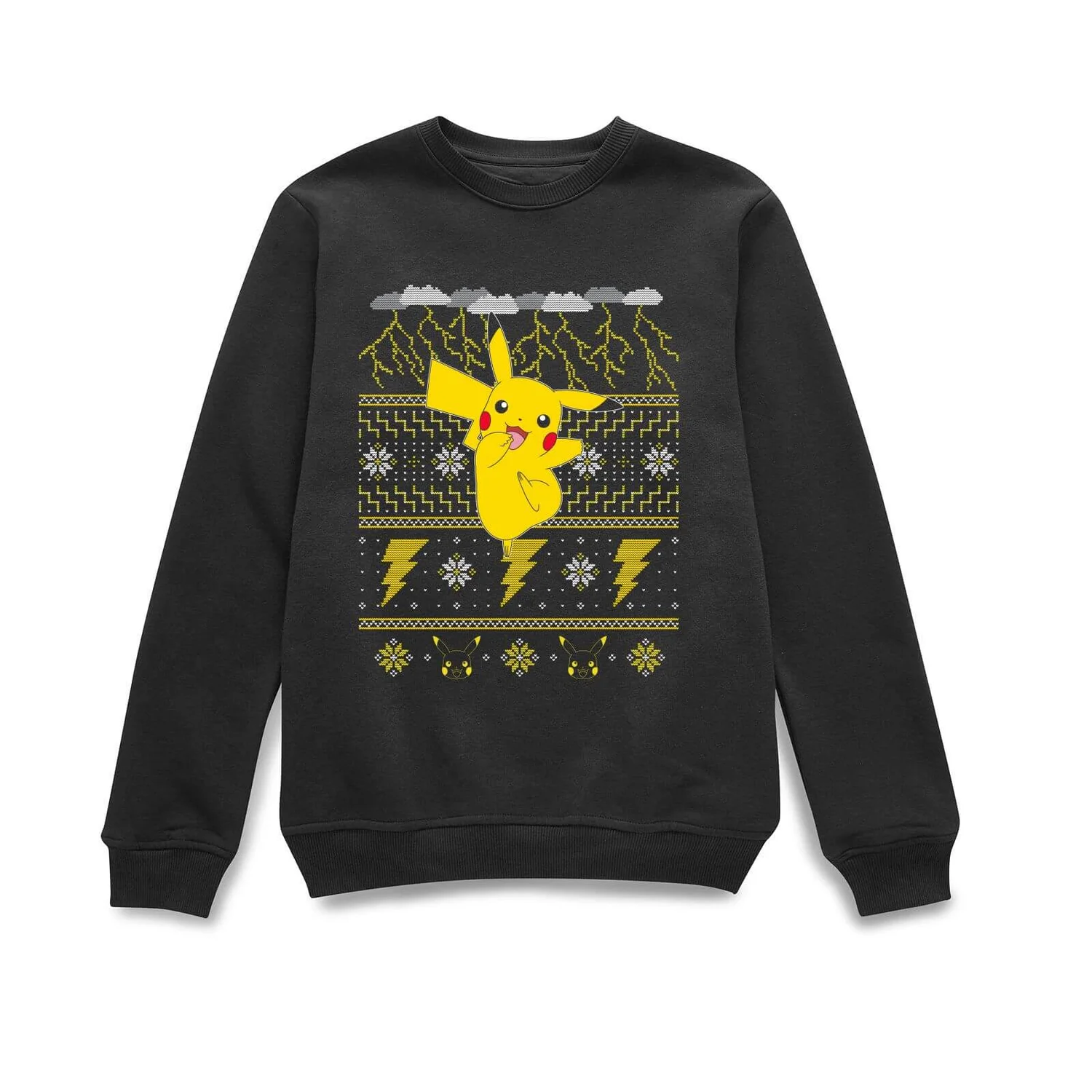 Pokemon Pikachu Christmas Christmas Jumper - Black 1 Pokemon Pikachu Christmas Christmas Jumper - Black