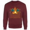Pokemon Charizard Christmas Jumper - Burgundy