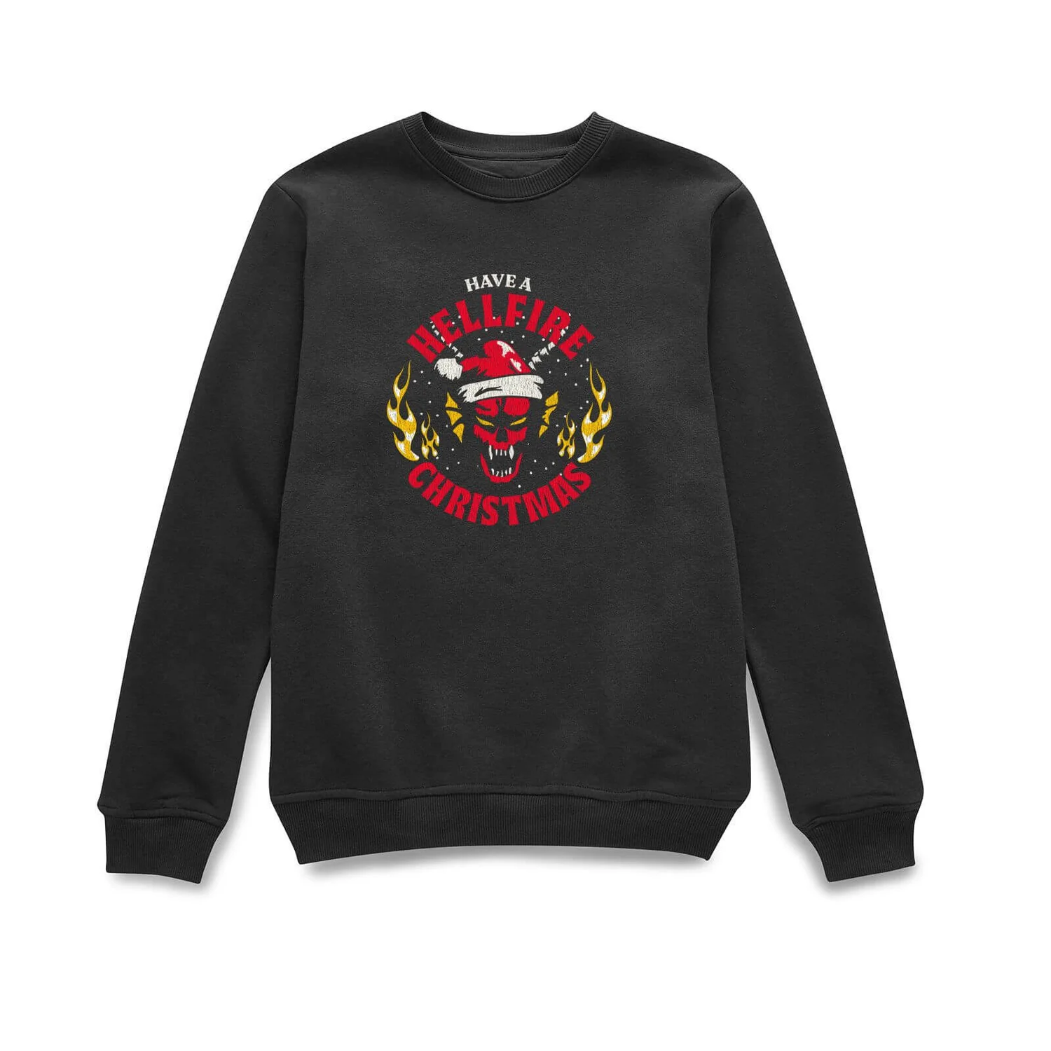 Stranger Things Have A Hellfire Christmas Christmas Jumper - Black 1 Stranger Things Have A Hellfire Christmas Christmas Jumper - Black