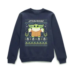 The Mandalorian Grogu Christmas Christmas Jumper - Navy