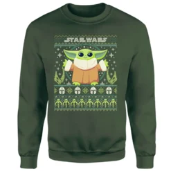 The Mandalorian Grogu Christmas Christmas Jumper - Green