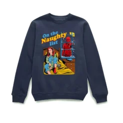 Stranger Things On The Naughty List Christmas Jumper - Navy