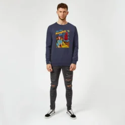 Stranger Things On The Naughty List Christmas Jumper - Navy -JD Looney Shop 13995494 1855093134591473