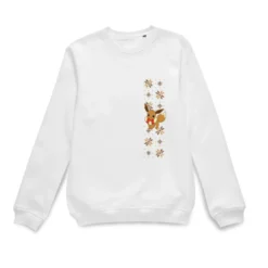 Pokemon Eve Bow Tie Christmas Jumper - White