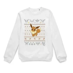 Pokemon Eevee Christmas Jumper - White
