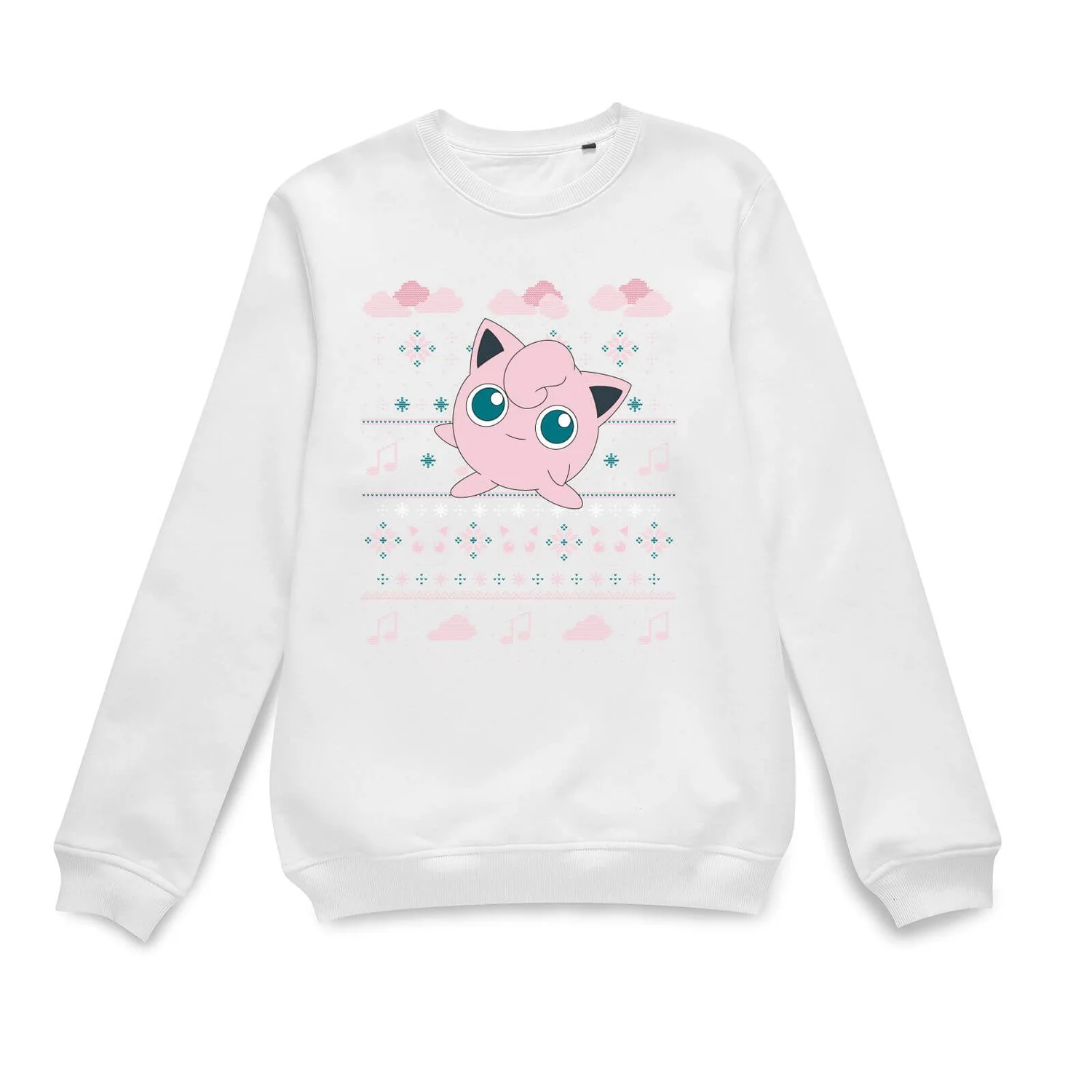 Pokemon Jigglypuff Christmas Christmas Jumper - White 1 Pokemon Jigglypuff Christmas Christmas Jumper - White