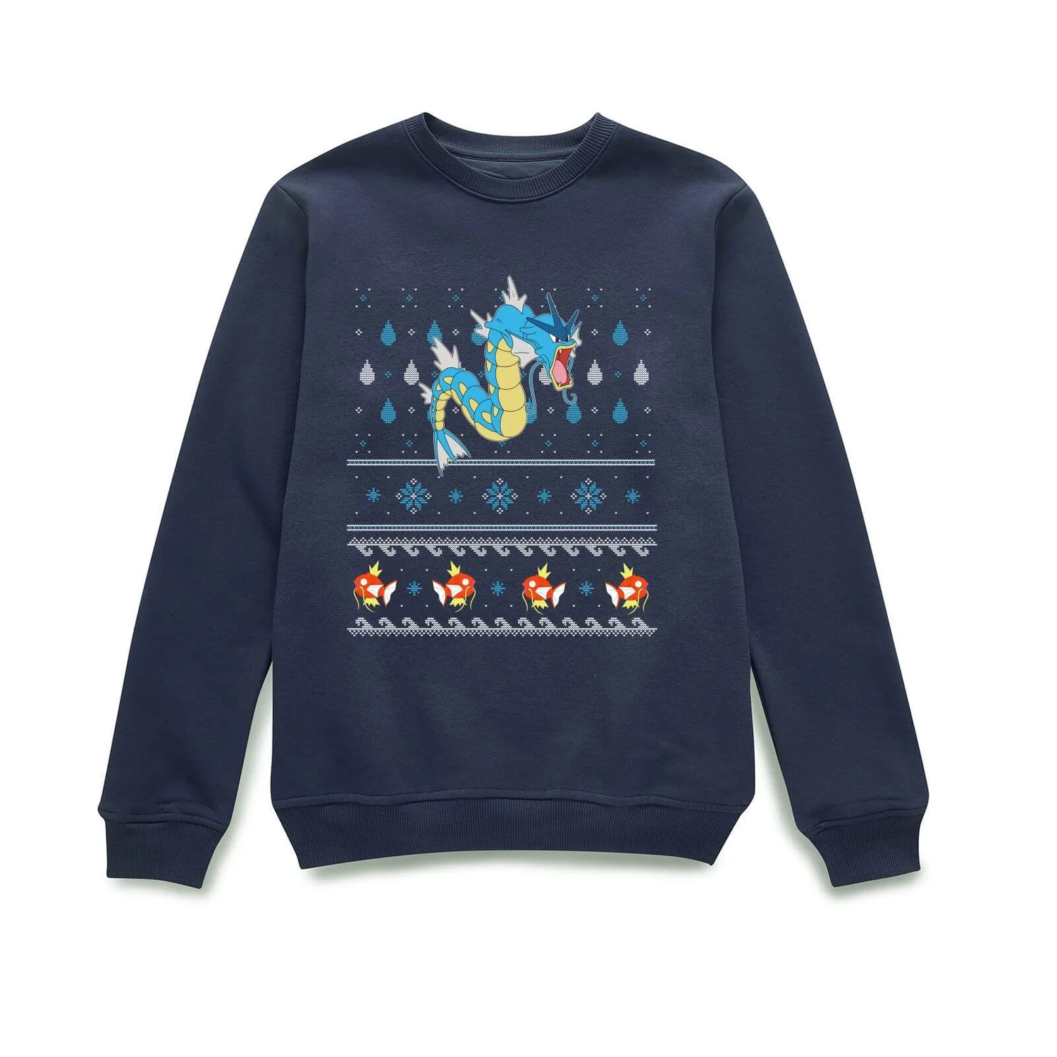 Pokemon Gyarados Christmas Jumper - Navy 1 Pokemon Gyarados Christmas Jumper - Navy