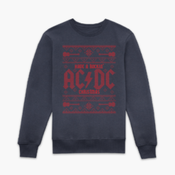 AC/DC Have A Rockin' Christmas (red) Sweatshirt - Navy