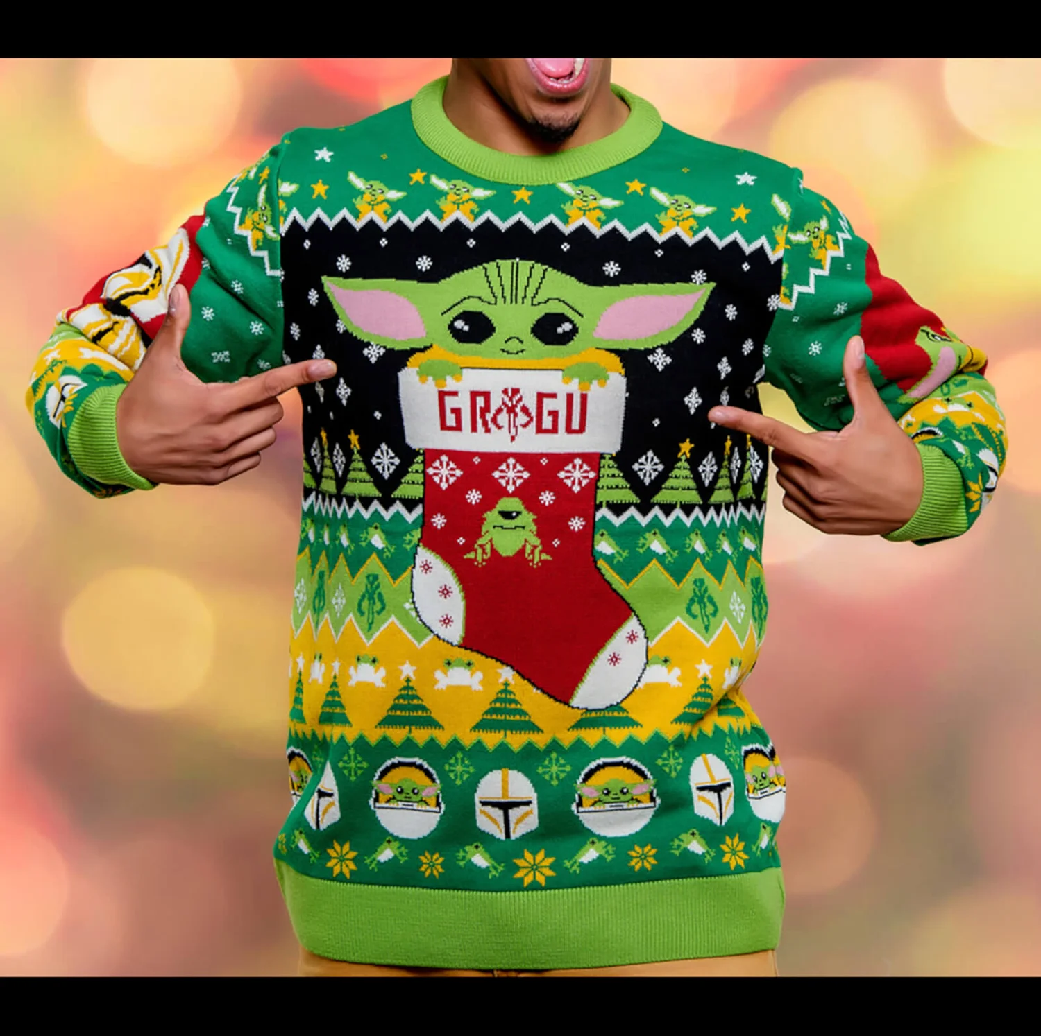 Star Wars Baby Yoda Christmas Jumper 1 Star Wars Baby Yoda Christmas Jumper