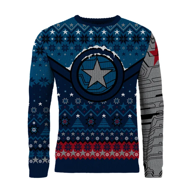 Marvel Winter Soldier Christmas Jumper 3 Marvel Winter Soldier Christmas Jumper - Image 3
